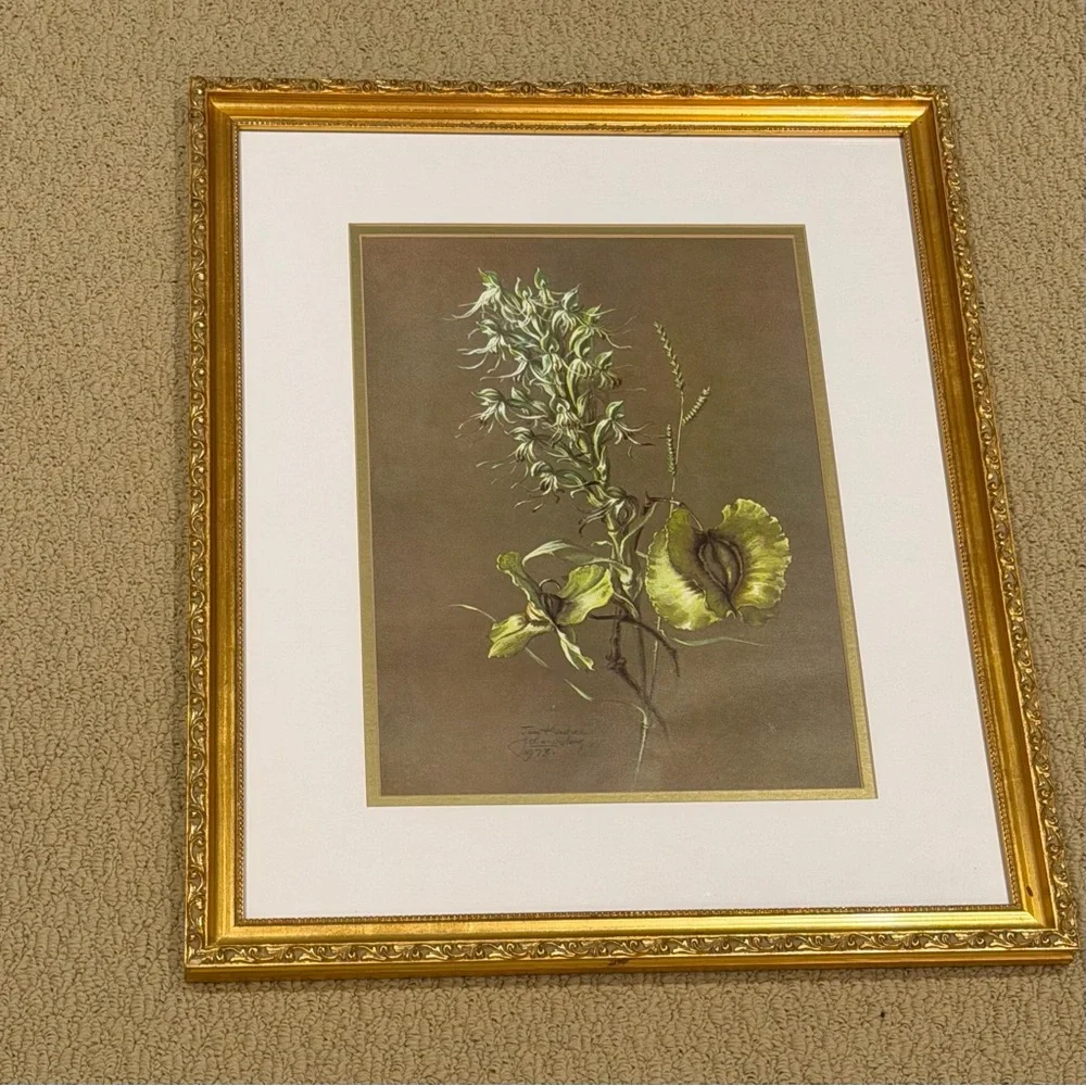 Watercolor titled "Flowers5" by the artist Tiiu Kadak, created in 1973. - Picture 1 of 5